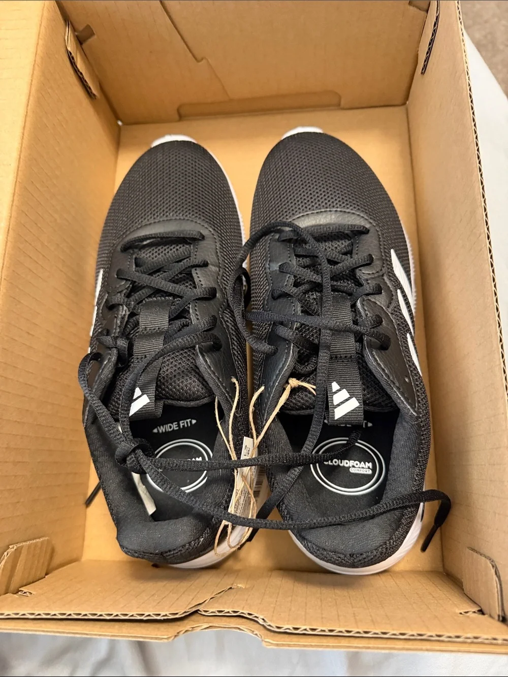 Women’s Black Athletic Running Shoes with Wide Fit